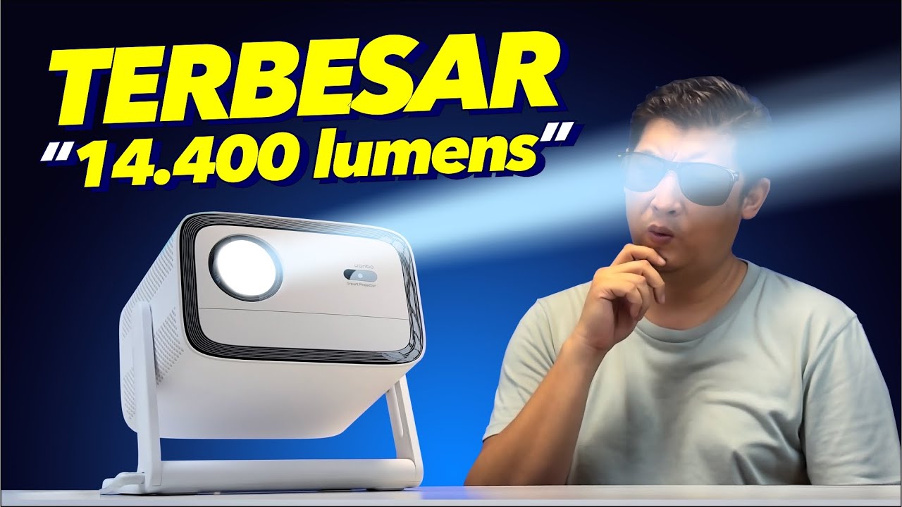 lebih dari 10.000 LUMENS terangnya bikin SILAU | Proyektor WANBO VALI