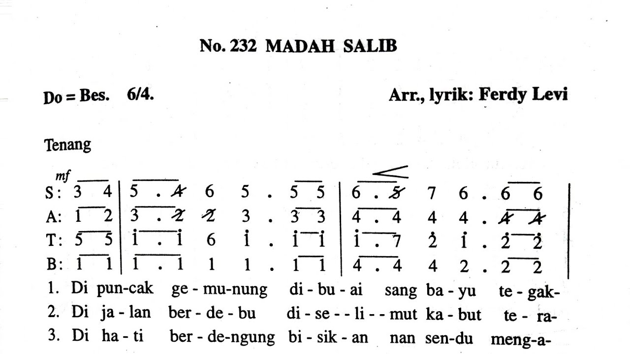 Lagu Prapaskah ✅ Lagu Jumat Agung ✅ MADAH SALIB Arransemen Ferdy Levi || Lagu Rohani