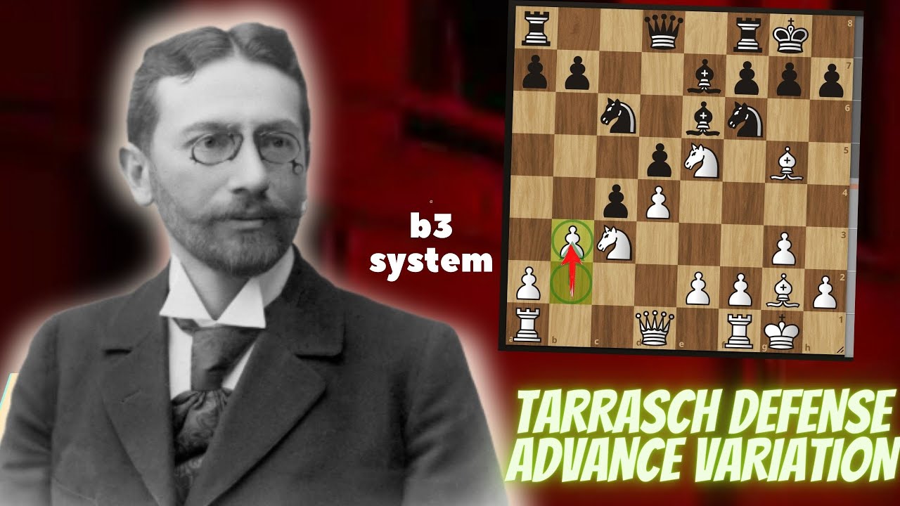 How to play the Tarrasch Defense Correctly -D34 Tarrasch Defense, Advance Variation -b3 continuation