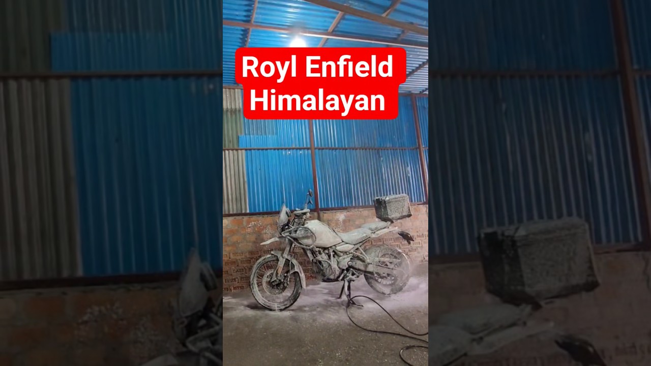 HIMALAYAN WASHING🏍😎👍 #todayvlog  #royalenfield #himalayan #rehimalayan #bikelover #automobile