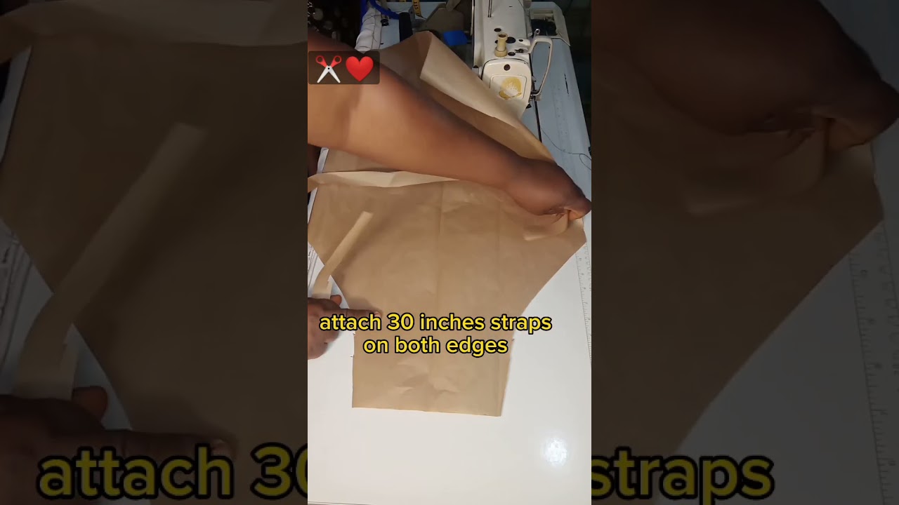 kitchen wear (apron) with accurate measurement - you can do it yourself #diy #sewing #hildabaci