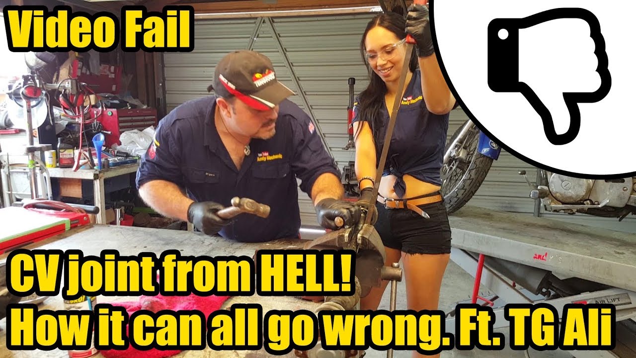 CV joint from HELL! How it can all go wrong. Ft. Tool Girl Ali #3001
