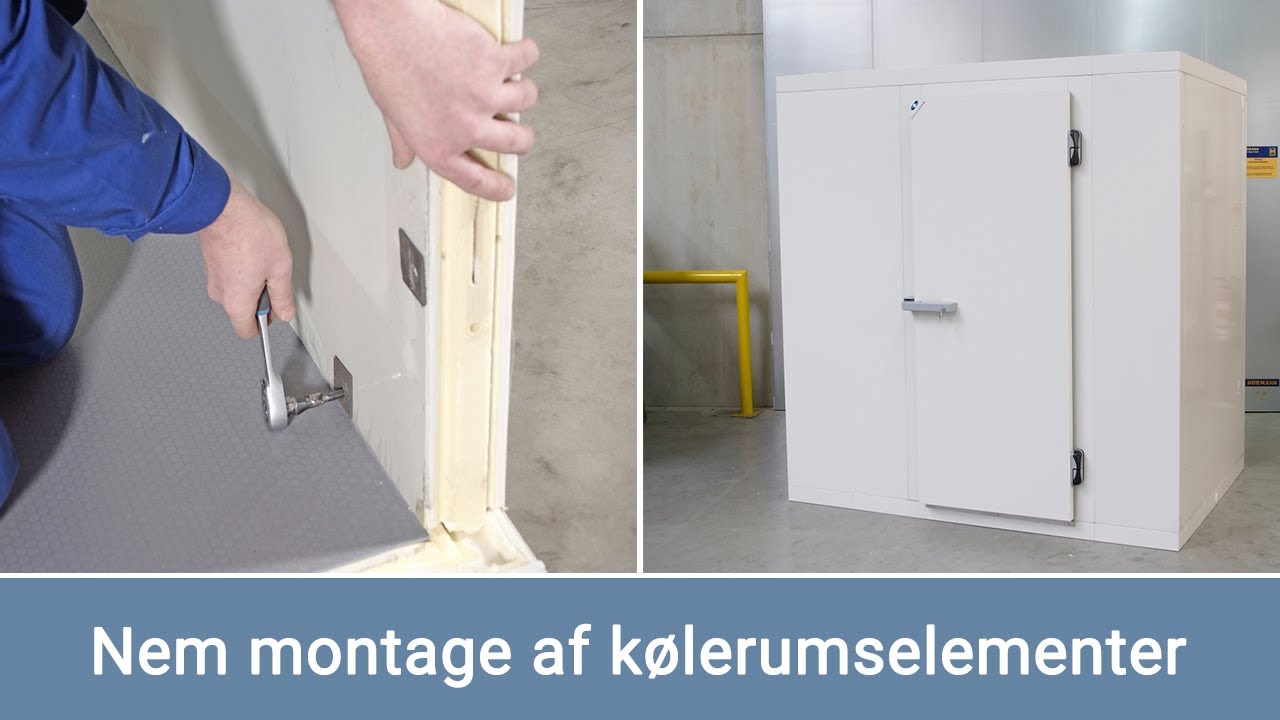 Montage af Celltherm k&oslash;lerumselementer