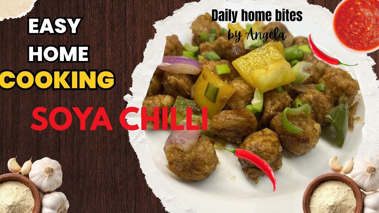SOYA CHILLI |easy recipe |soya recipes|high protein |veg recipes 