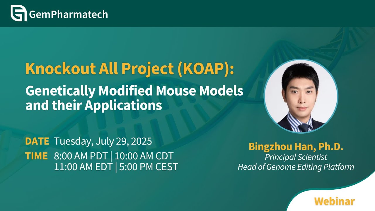 [Webinar] Knockout All Project KOAP: Genetically Modified Mouse Models and their Applications