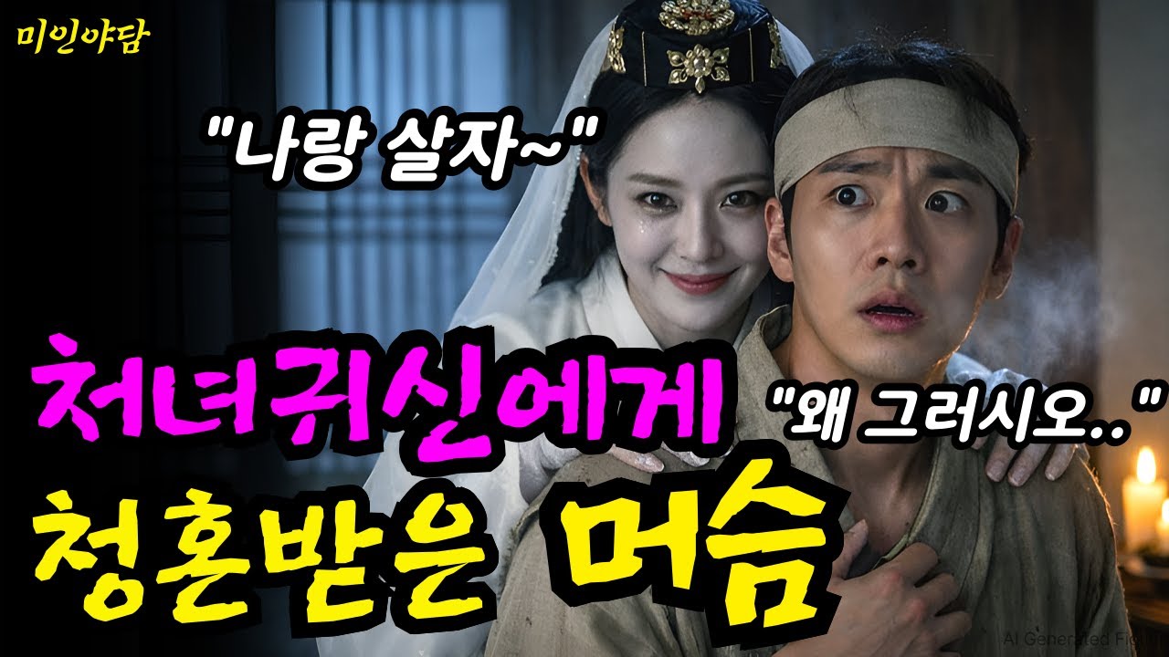 가난한 머슴이 처녀귀신과 하룻밤을 보내고  인생역전한 이야기!ㅣ야담.민담.전설.설화.옛날이야기.AI창작