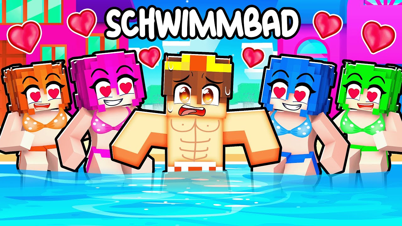 GEFANGEN in Einem NUR MÄDCHEN SCHWIMMBAD in Minecraft!