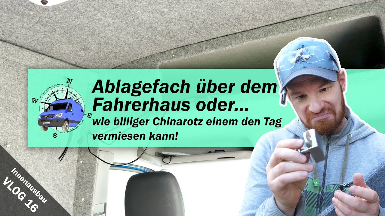 Vlog16 - Innenausbau/Staufächer/Filzen - Ablagefach im Dachhimmel Fahrgastraum beim Sprinter 🧑‍🔧- 😤💀