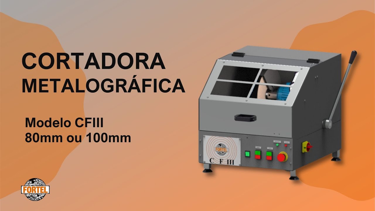 Cortadora Metalográfica - Chave de Intertravamento – Modelo CFIII – 80mm ou 100mm