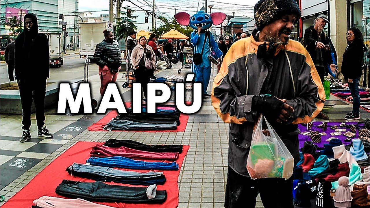 AMBULANTES SIN CONTROL en MAIPÚ: Así está Av. 5 de Abril, entre la Plaza y el Templo