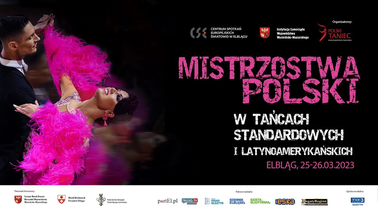NA ŻYWO: Mistrzostwa Polski w tańcach standardowych i latynoamerykańskich w Elblągu 🔷NIEDZIELA🔷