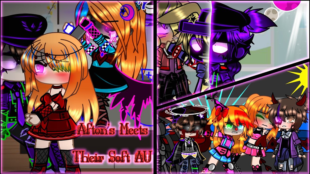 Afton Family Meets Their Soft AU // ( Soft Afton's ) // FNaF // Sparkle_Aftøn