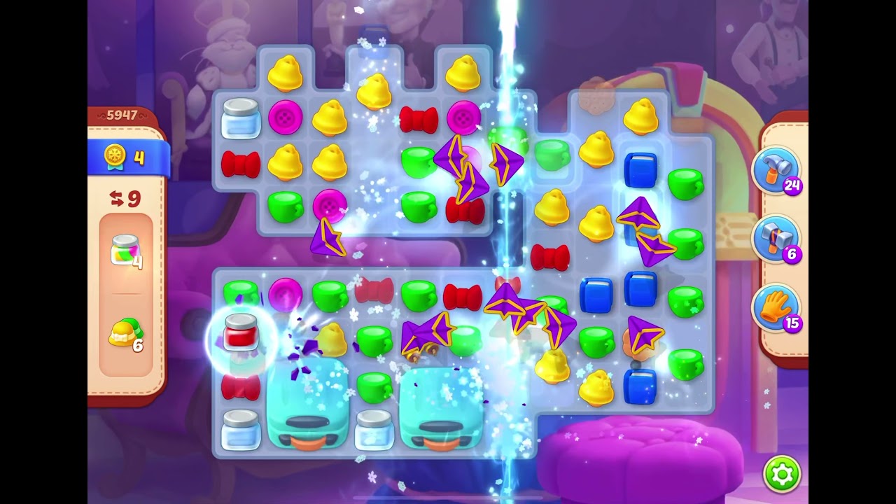 HomeScapes Level 5947 no boosters (20 moves)