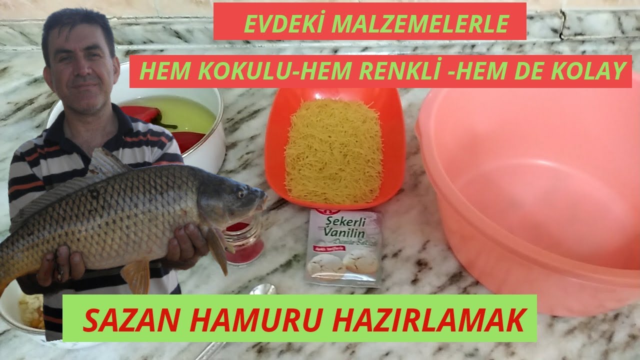 SAZAN HAMURU  NASIL HAZIRLANIR ? /ÇİFT ETKİLİ/ KOKULU VE RENKLİ HAMUR #sazanavi 
