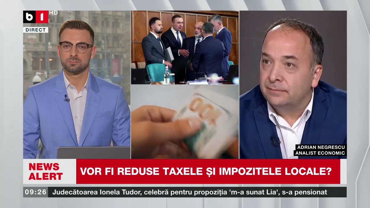A. NEGRESCU, ANALIST ECONOMIC, DESPRE TAXELE LOCALE, MIN. FIN.  REPLICĂ PENTRU K. HUNOR_Știri B1TV