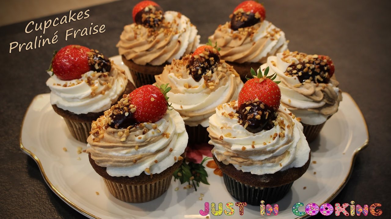 Recette de Cupcakes Praliné Fraise