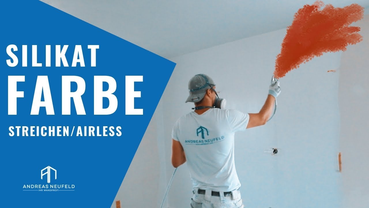 Silikatfarbe innen streichen mit Airless Ger&auml;t 2019 | Der Wandprofi