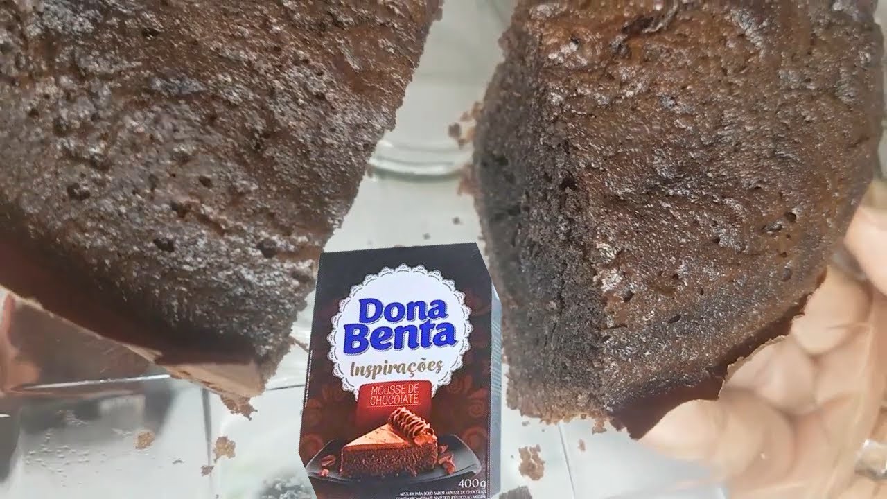 bolo mousse de chocolate de massa pronta dona benta