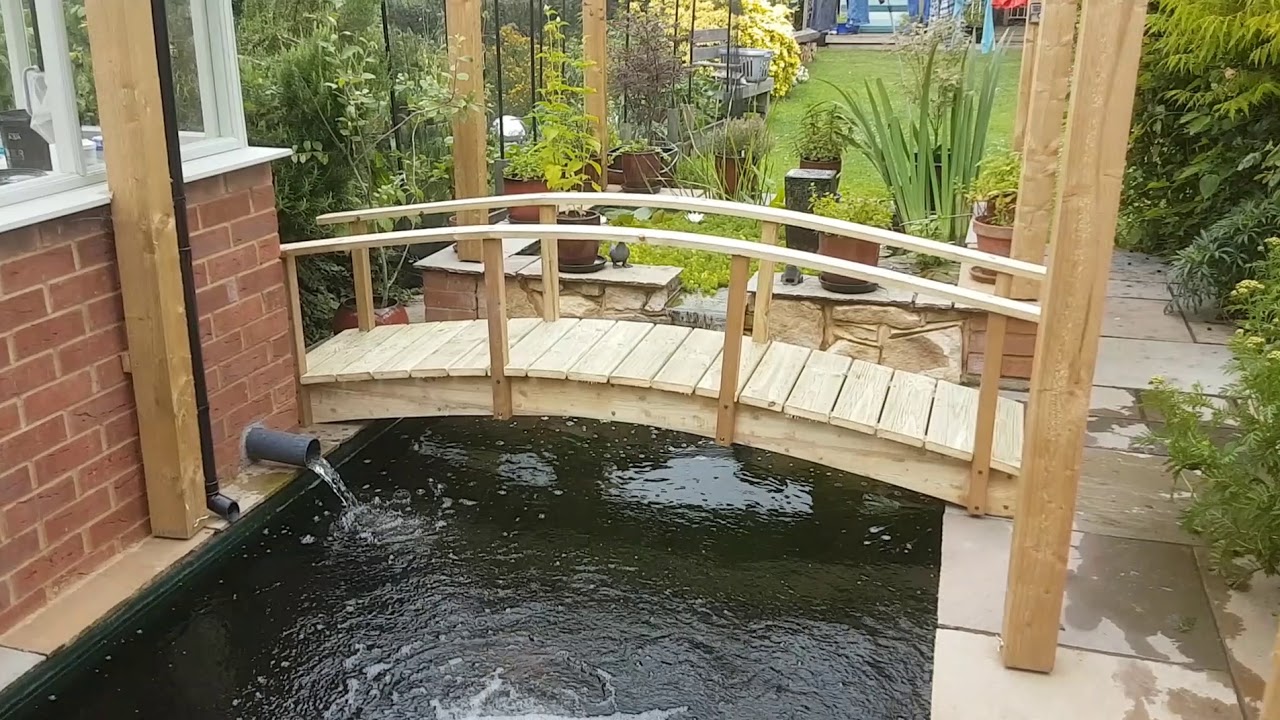 Koi pond bridge completed (but relocated)
