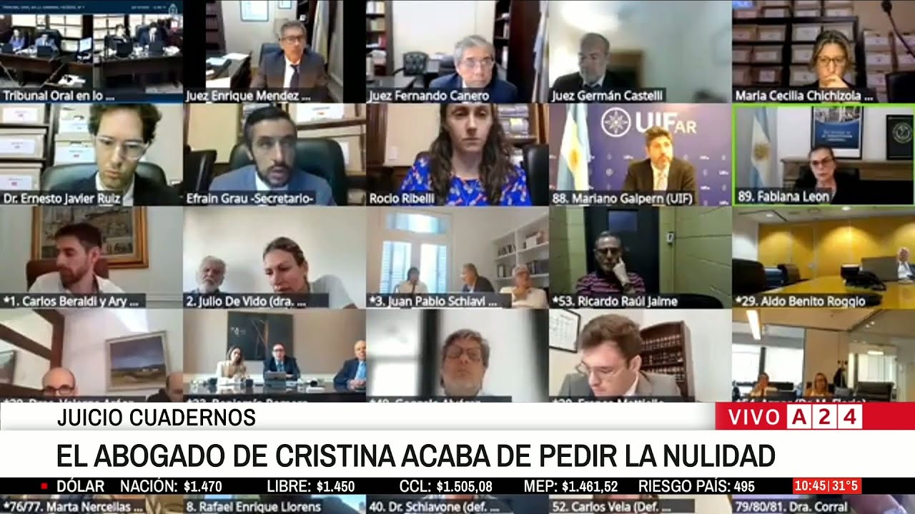 🔴 CUADERNOS DE LAS COIMAS: EL ABOGADO DE CRISTINA PIDIÓ NUEVAMENTE LA NULIDAD