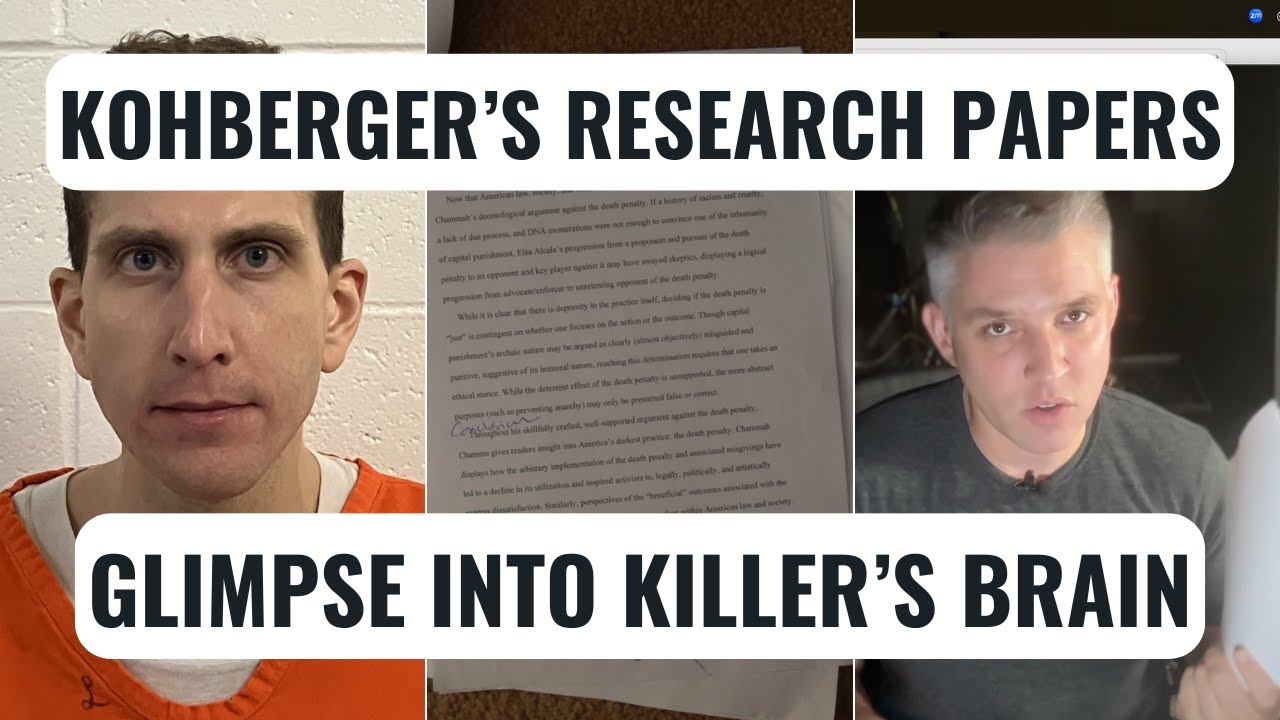 Bryan Kohberger's research papers released -- glimpse into Idaho killer's brain