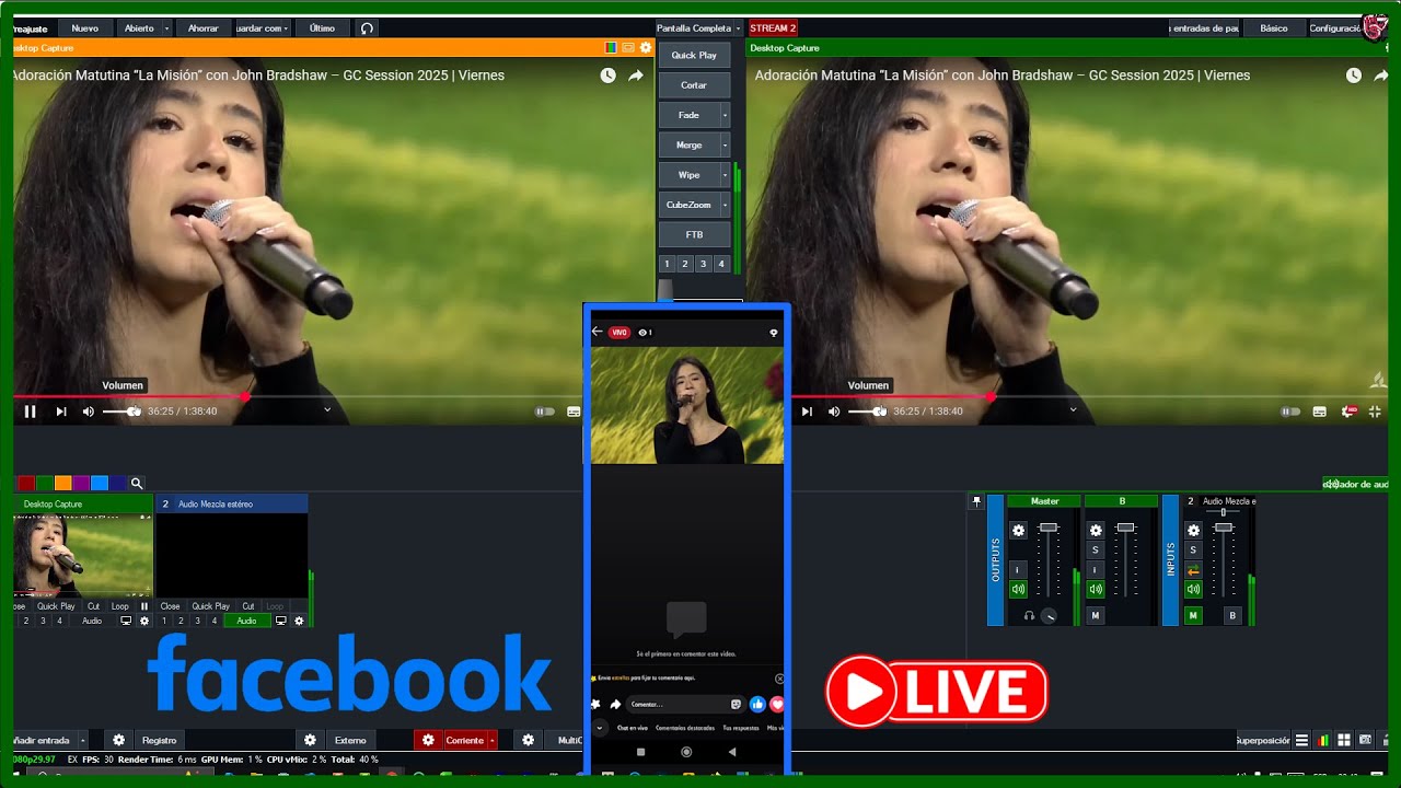 Como TRANSMITIR en FACEBOOK con VMIX
