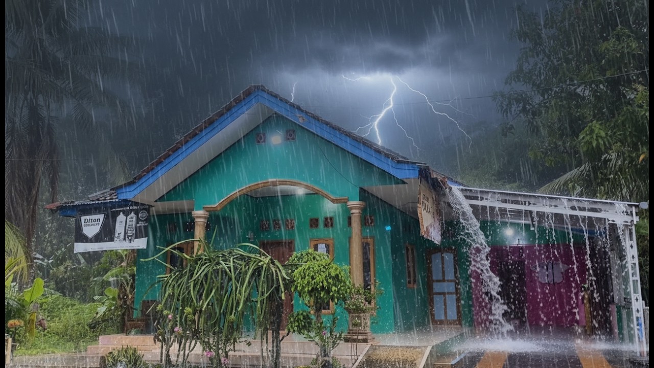 Soft Village Rain Evening | Peaceful Rural Sounds for Calm Mind and Comfort
