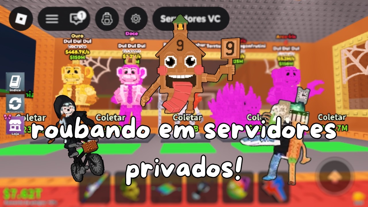 🔥ROUBANDO BRAINROTS EM SERVIDORES PRIVADOS DEPOIS DA NOVA ATUALIZAÇAO DO ROUBE UM BRAINROT! deu bom😎