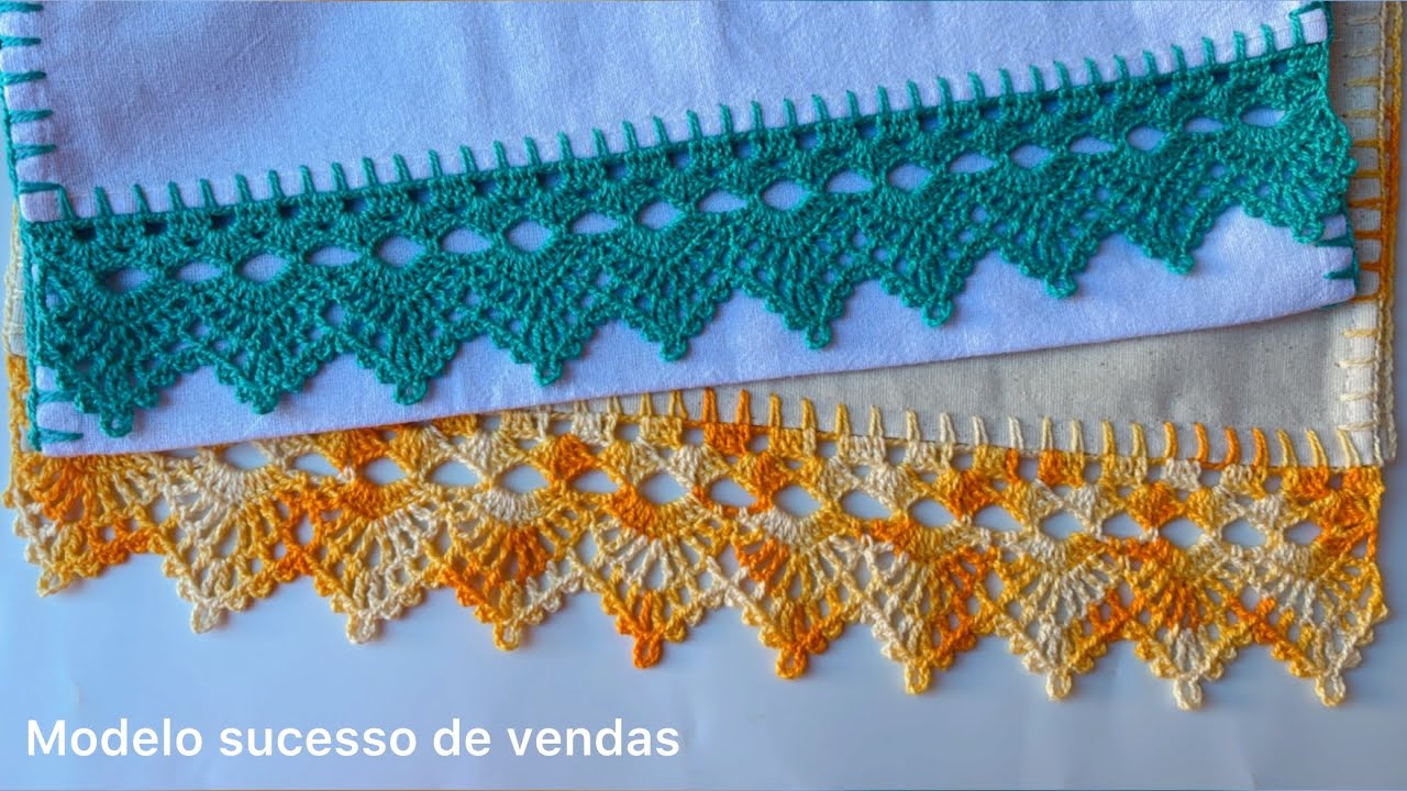 #2 Barrado lindo 6 carreiras #croche #crochet #barradopanodeprato