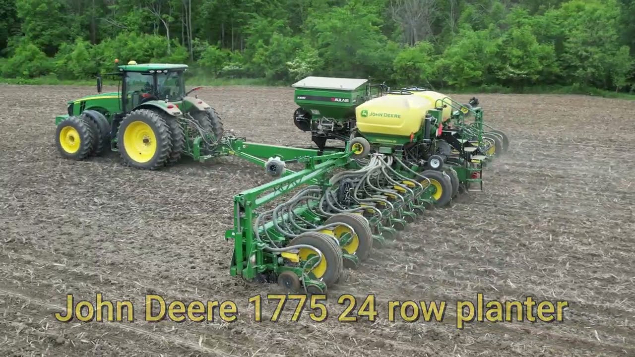 CANADIAN FARMER - JOHN DEERE 12 row corn PLANTER Spring weather challenge farmers efforts to plant