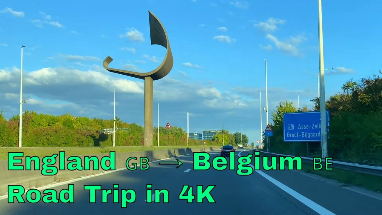 Driving from England to Belgium | Beautiful European Road Trip 4K