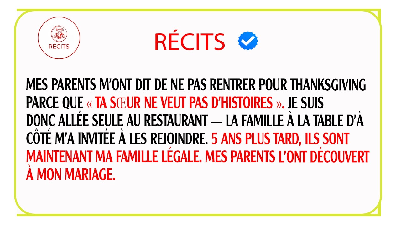 Ma mère m'a exclue de Noël. 5 ans plus tard, elle a vu qui l'a remplacée à mon mariage. Choquant !