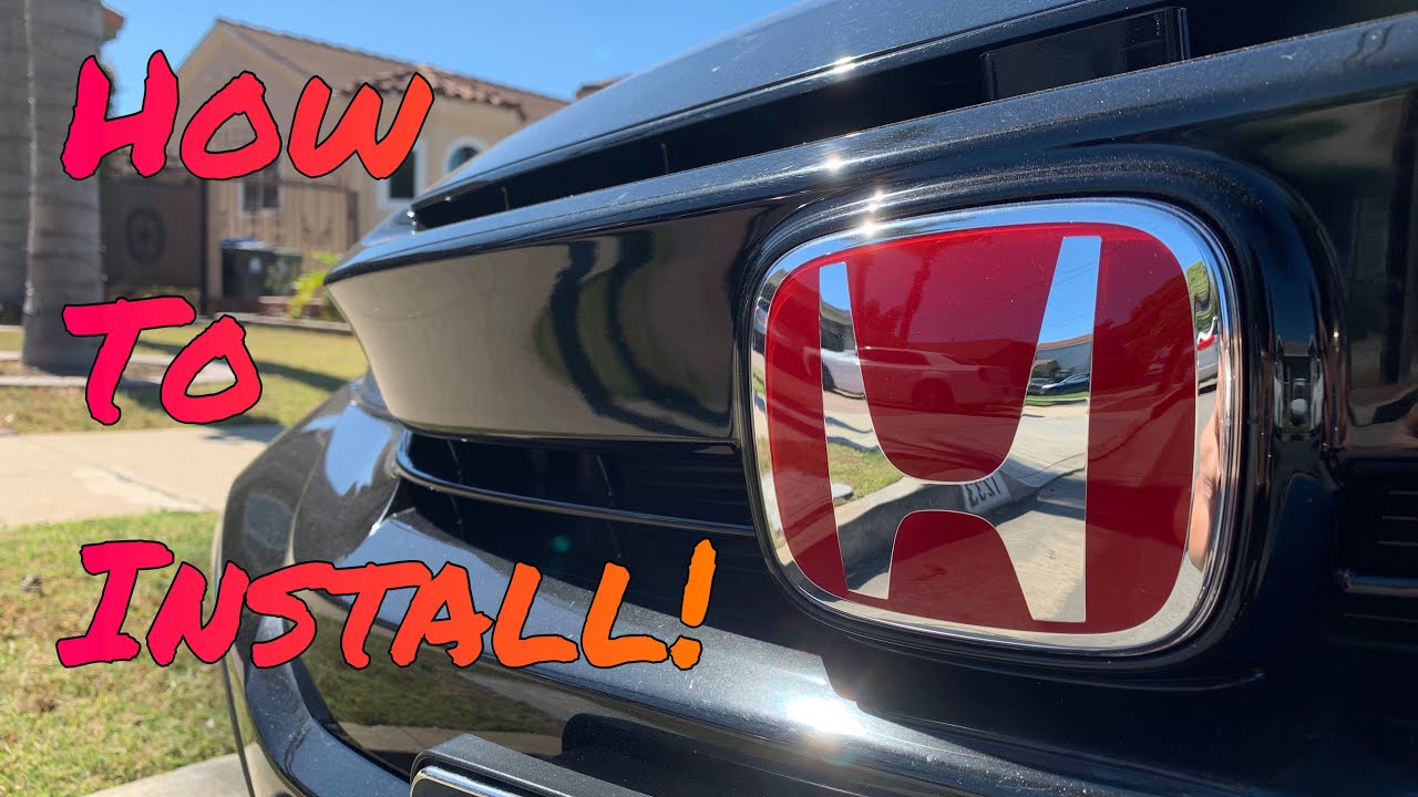 How to Install Red Honda Badges | 2018 Honda Civic Hatchback
