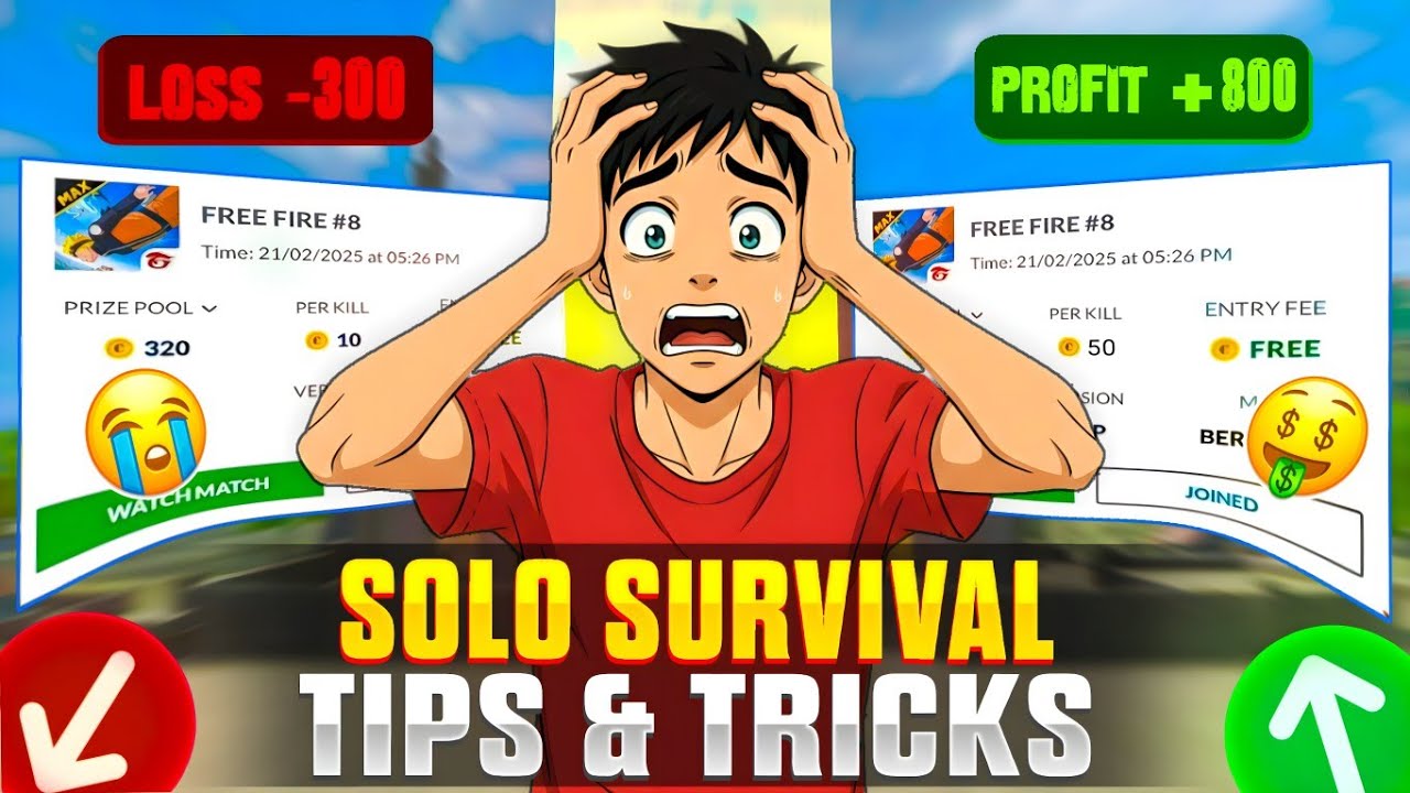 How to Win 💸 in every solo survival tournaments 🔥|| Solo Tournament tips and trick☠️