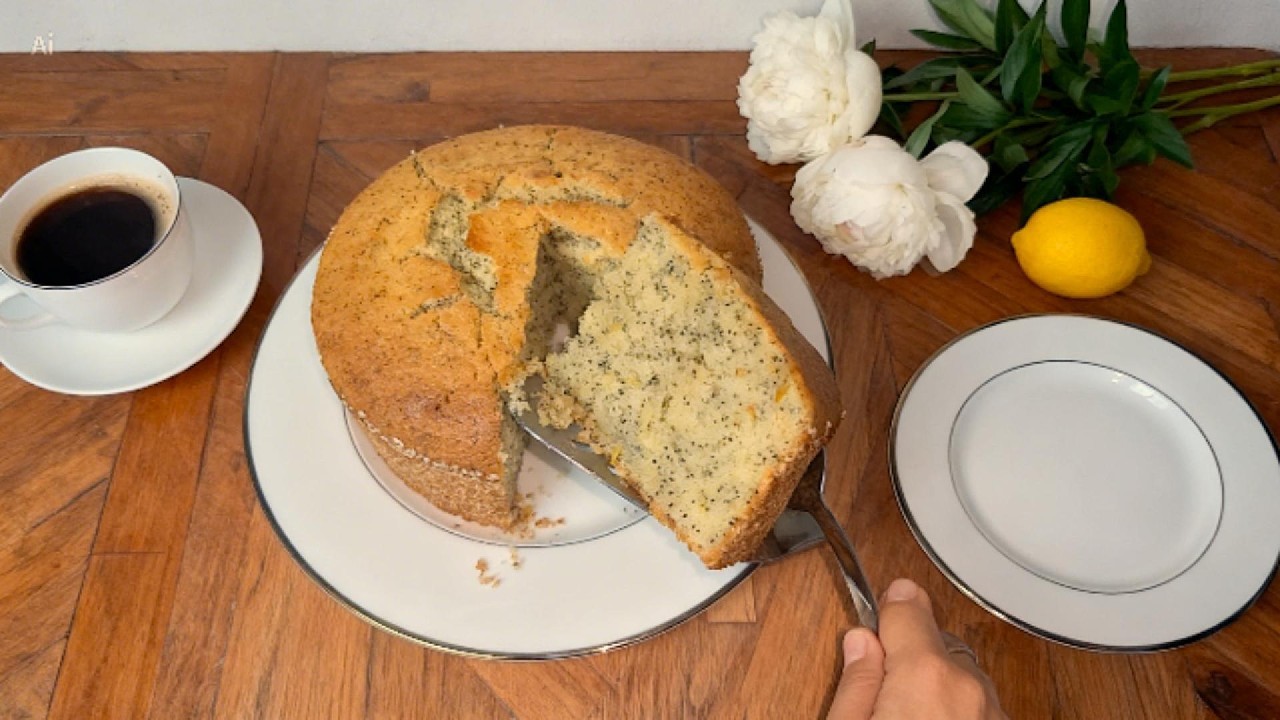 🍋Easy Lemon Poppy Seed Cake Recipe 🍋 Moist, Fluffy & Delicious 🍋