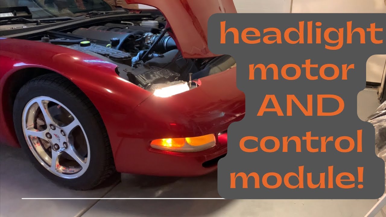 C5 Corvette Head light motor AND control module replacement. A horrible example.