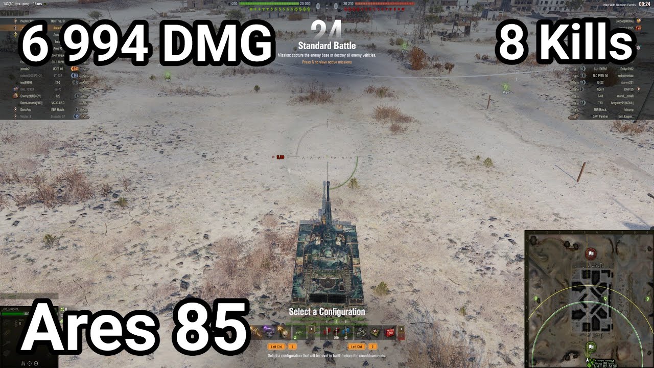 Ares 85 - 6 994 damage / 8 kill / 800 blocked / 495 assist
