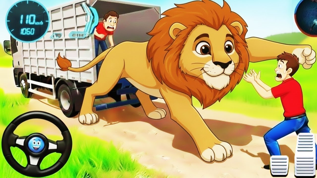 Wild Animal Big Truck Transport Adventure Game For Kids | Fun Lion Game | Android Gameplay