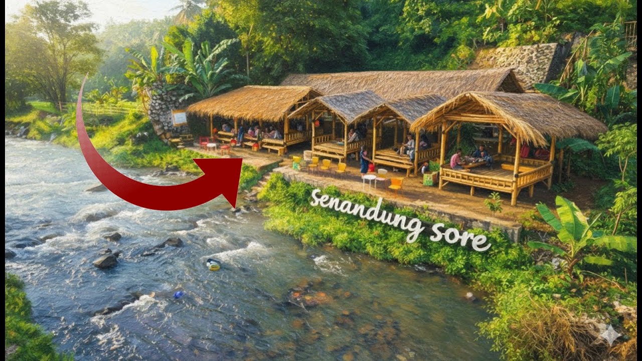 Nikmatnya Kebangetan😍 Ngopi Syahdu Di Pinggir Sungai Deras Di Tengah Alam Yang Indah
