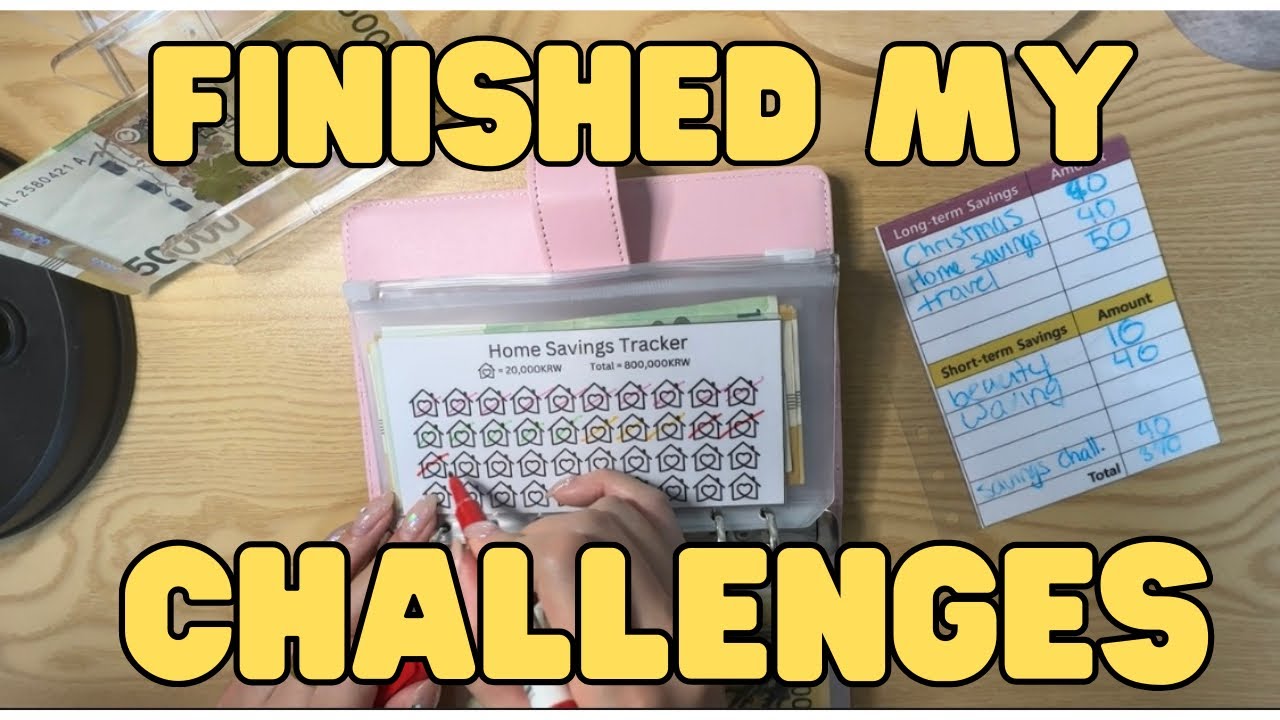 Finished savings challenges! Another chaotic cash stuffing | low income budget