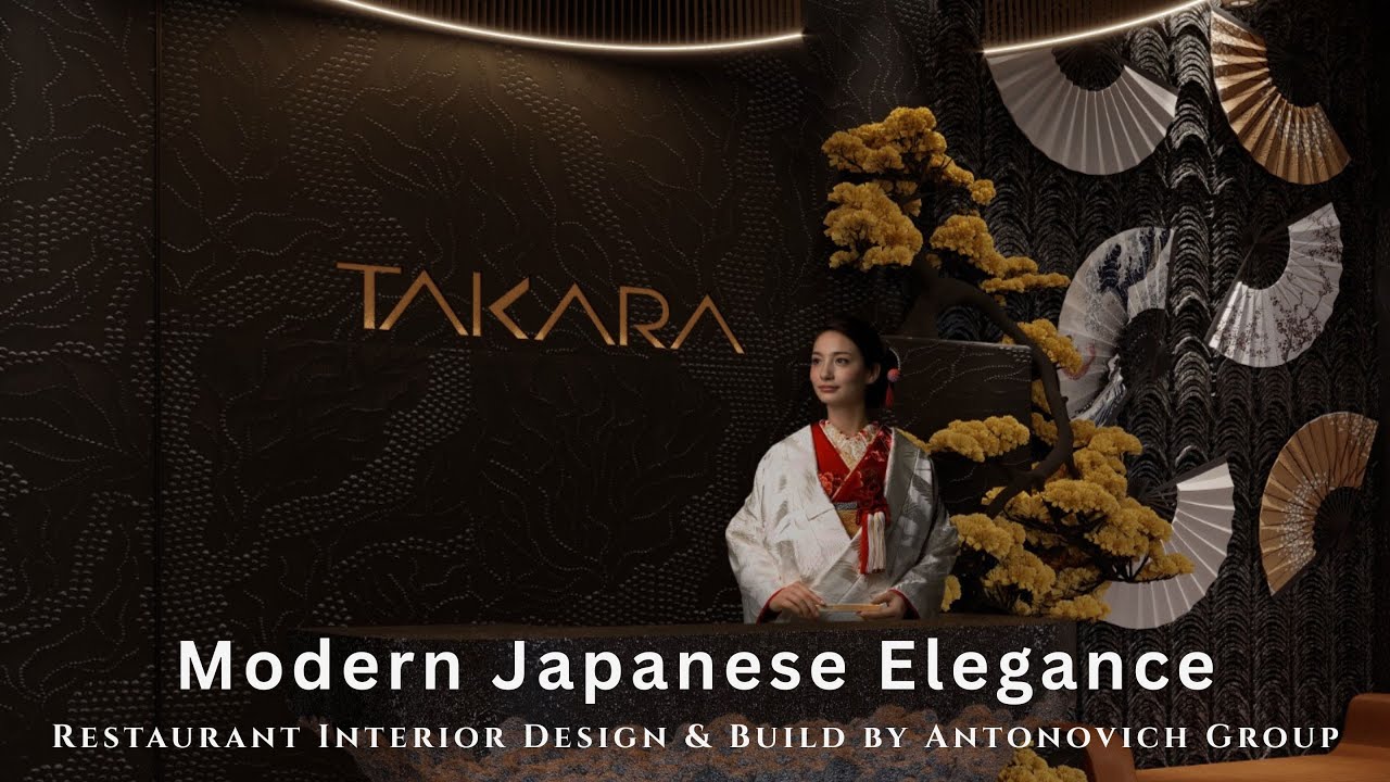 Luxury Modern Fine Dining Japanese Restaurant | Interior Design & Fit-Out by Antonovich Group 🍣✨