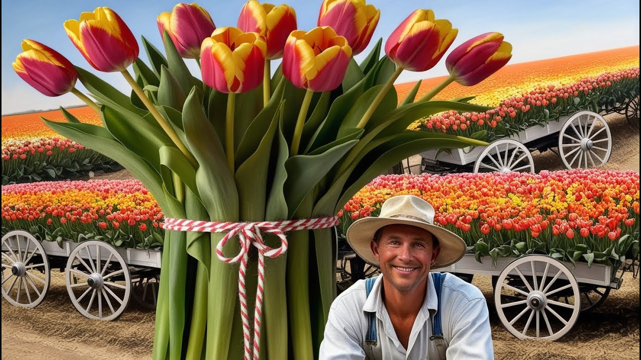 2 billion tulip bulbs are harvested and processed this way in the US | Harvest Processing