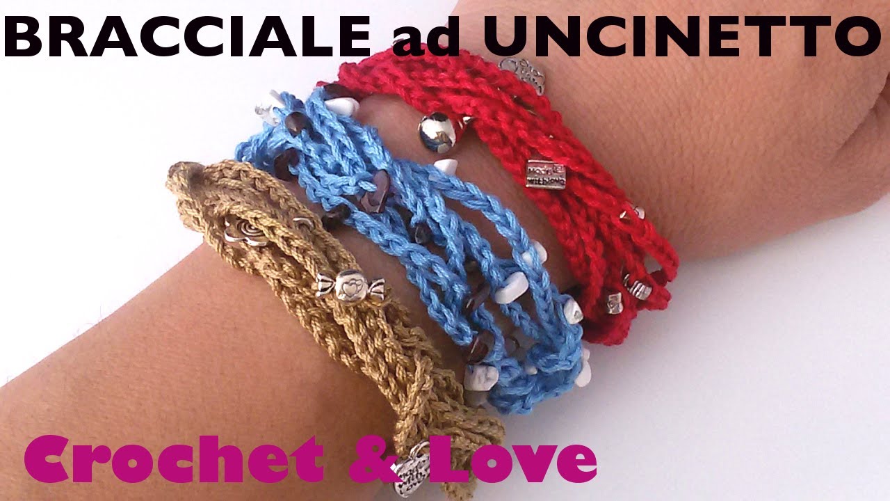 Tutorial bracciale con perline ad uncinetto - facile e rapido