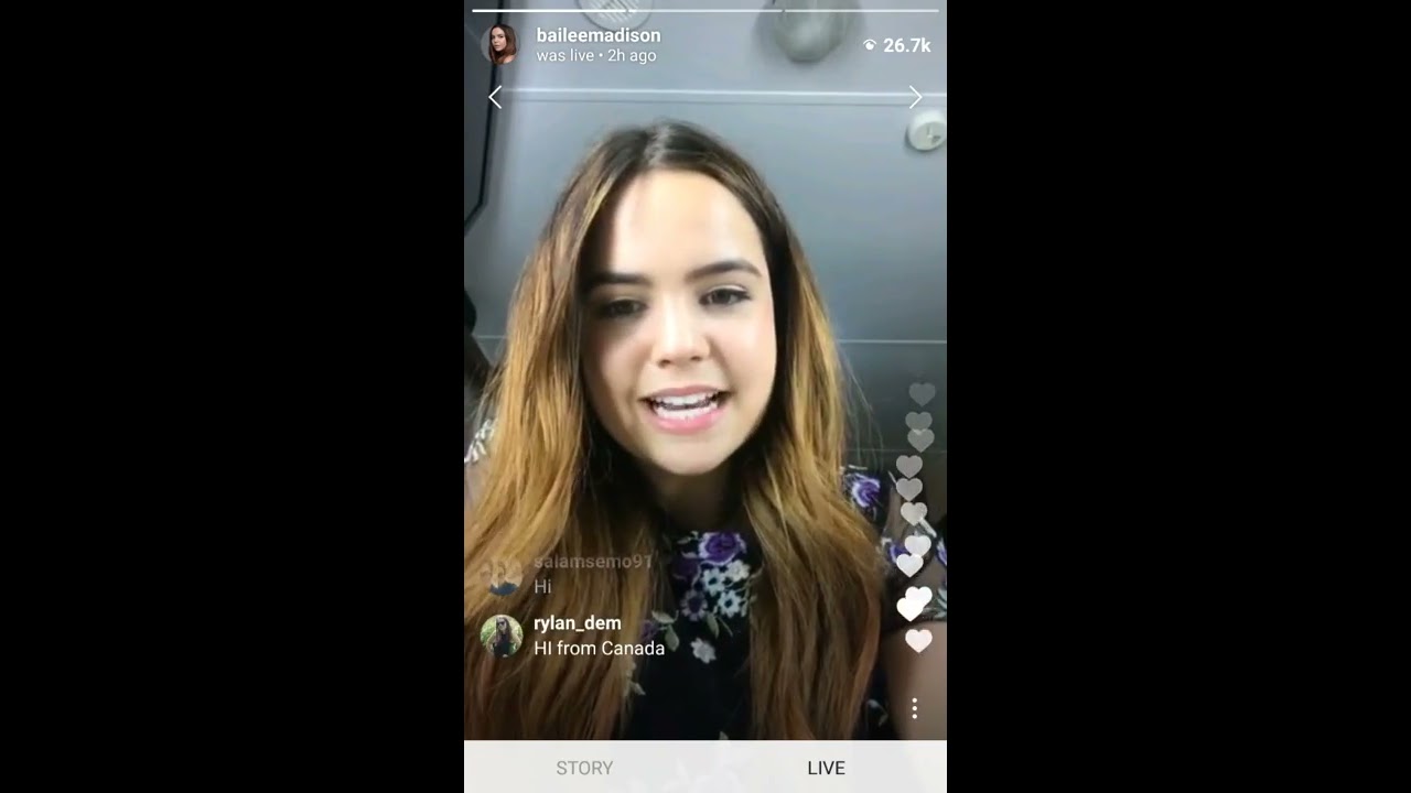 Bailee Madison (2017-11-21) (Instagram Live Video Replay with Overlay)