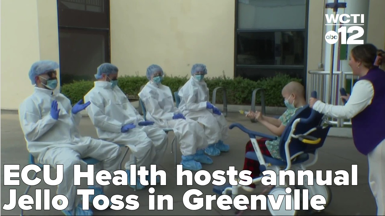 Pediatric patients laugh, play and throw Jello at Greenville hospital