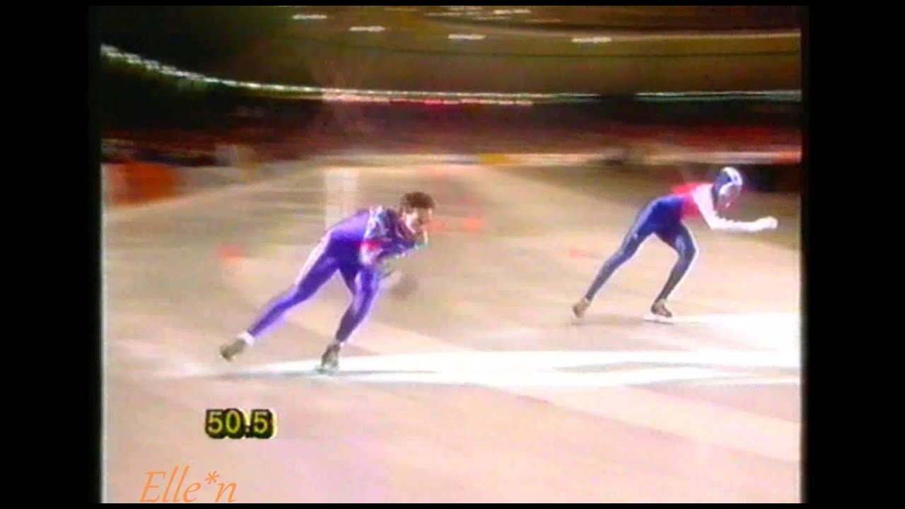 Veronica IJsgala Heerenveen 1992 - English mile Zandstra (WR) - Koss + interviews