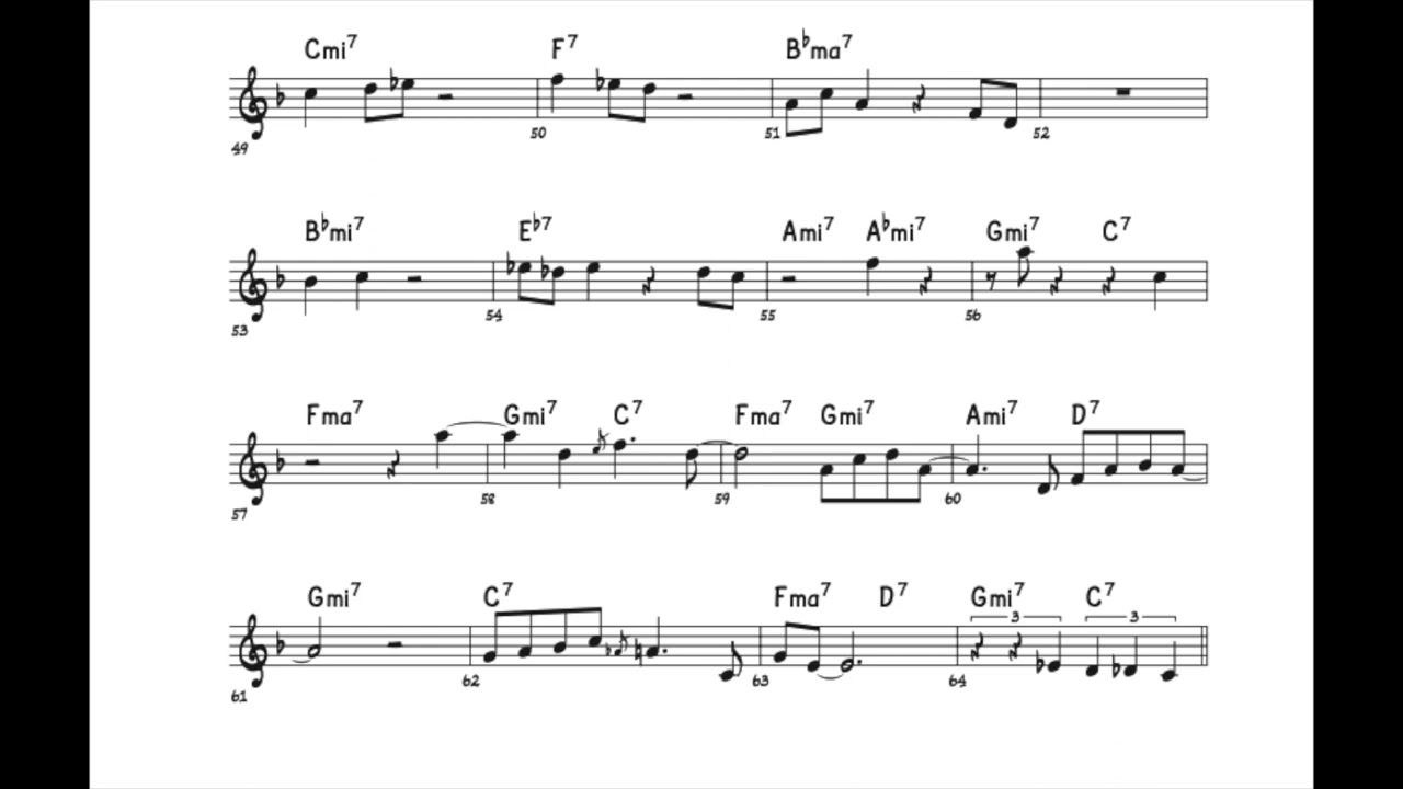 Roy Hargrove -- My Shining Hour Solo Transcription