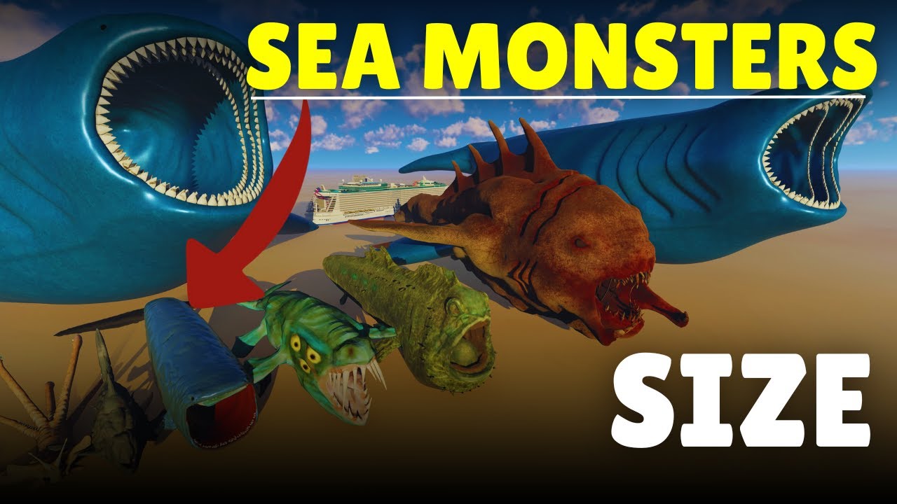 🌊🐙 Ultimate Ocean Monsters Showdown: Real Sea Animals vs SCP Creatures  — 3D Size Comparison! 🦈👾