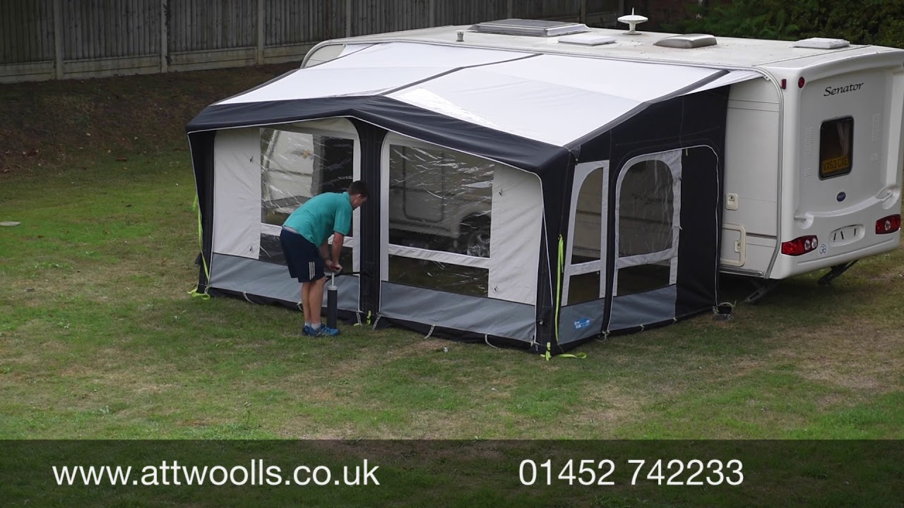 Kampa Club Air Pro Awning Pitching & Packing Video (Real Time)