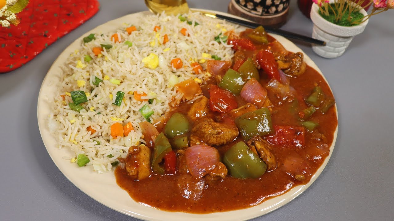 Chicken Shashlik With Egg Fried Rice Original Restaurant Recipe By Tasty Food With Maria
